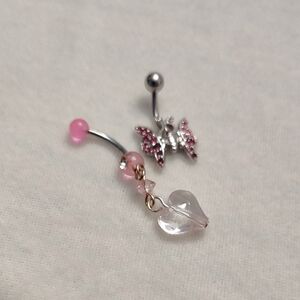 Elegant Pink and Silver Heart Ring